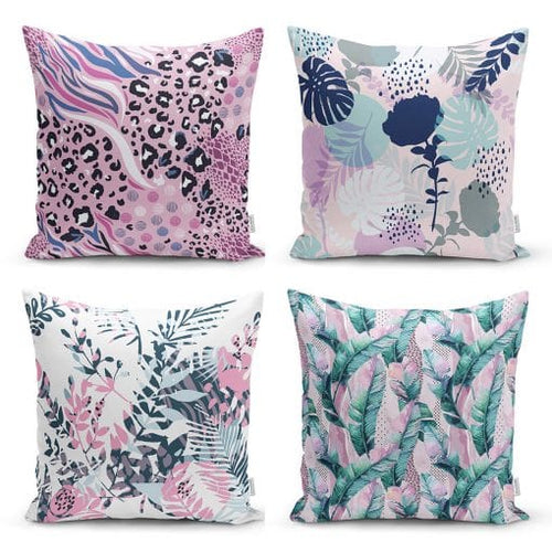 Set di 4 federe per cuscini decorativi Luna RKYK45 Multicolore, 43 x 43 cm