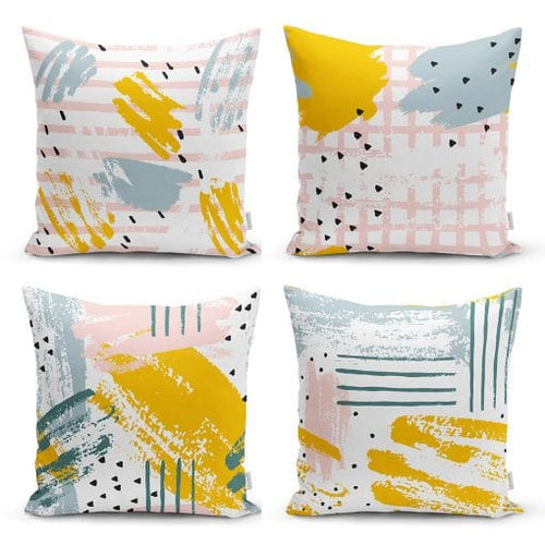 Set di 4 federe per cuscini decorativi Luna RKYK47 Multicolore, 43 x 43 cm