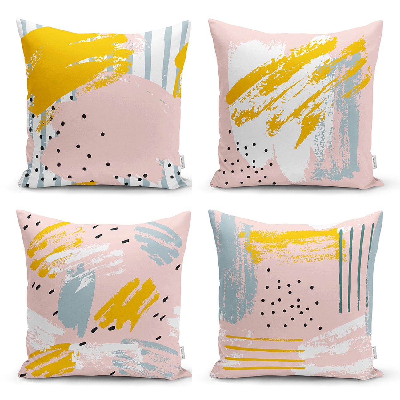 Set di 4 federe per cuscini decorativi Luna RKYK48 Multicolore, 43 x 43 cm