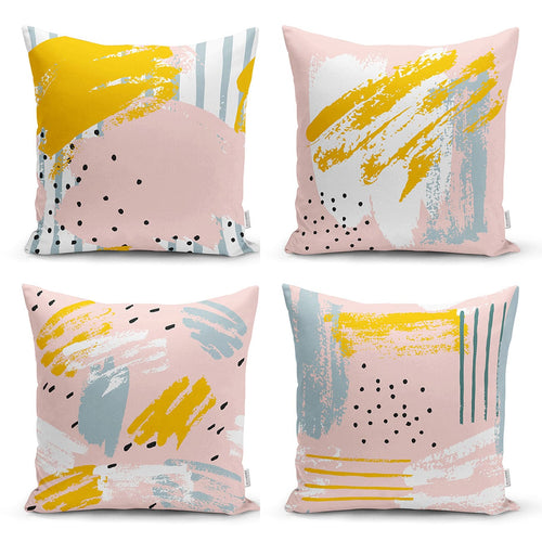 Set di 4 federe per cuscini decorativi Luna RKYK48 Multicolore, 43 x 43 cm