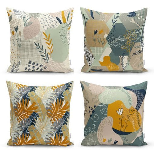Set di 4 federe per cuscini decorativi Luna RKYK49 Multicolore, 43 x 43 cm