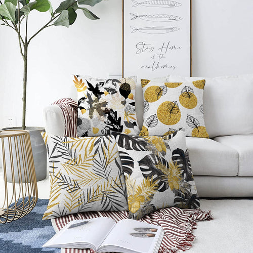 Set di 4 federe per cuscini decorativi Melike RKYK371 Multicolore, 43 x 43 cm