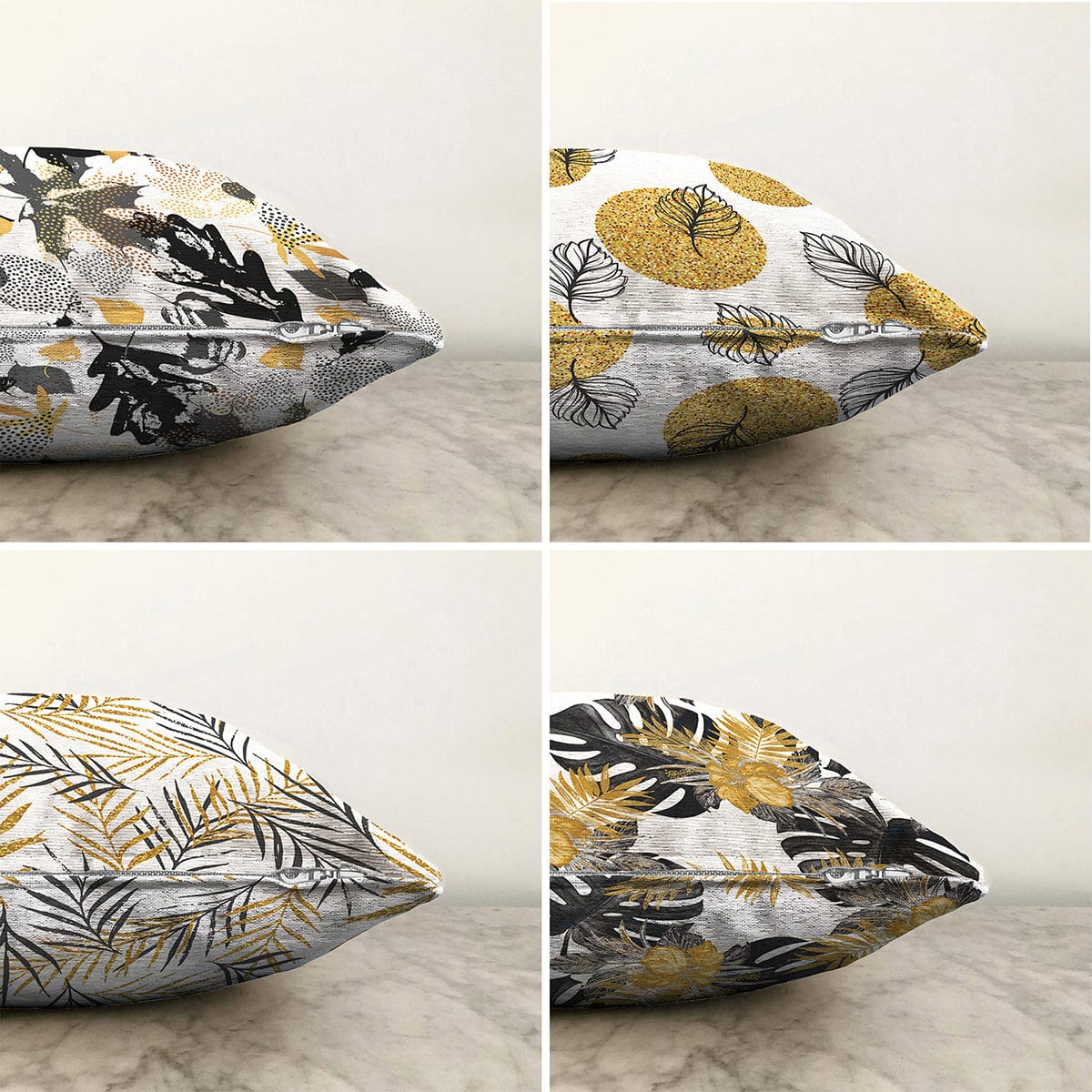 Set di 4 federe per cuscini decorativi Melike RKYK371 Multicolore, 43 x 43 cm (1)