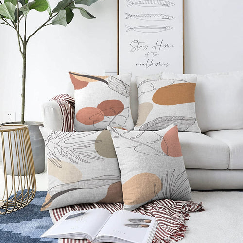 Set di 4 federe per cuscini decorativi Melisa RKYK323 Multicolore, 43 x 43 cm