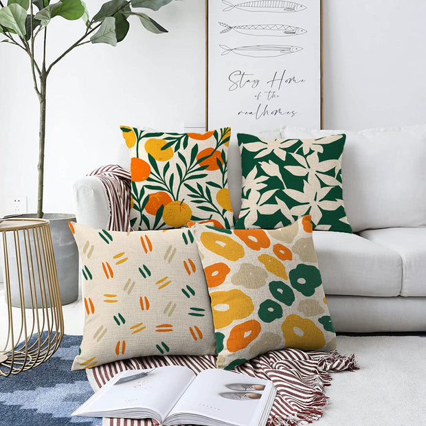 Set di 4 federe per cuscini decorativi Melisa RKYK325 Multicolore, 43 x 43 cm