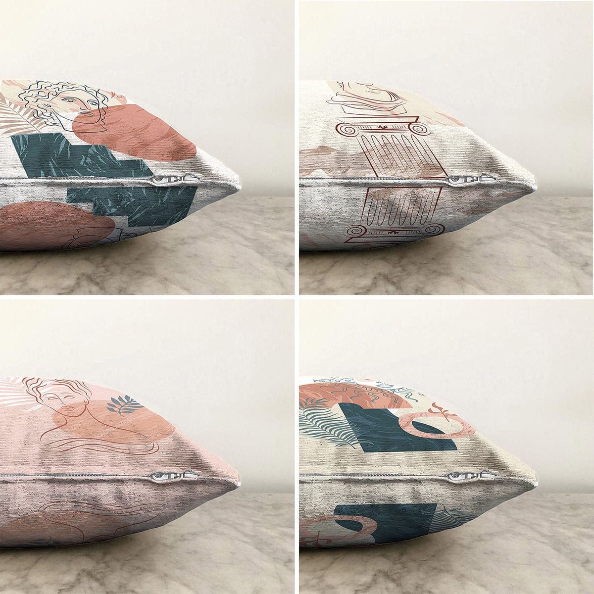 Set di 4 federe per cuscini decorativi Melisa RKYK326 Multicolore, 43 x 43 cm (1)