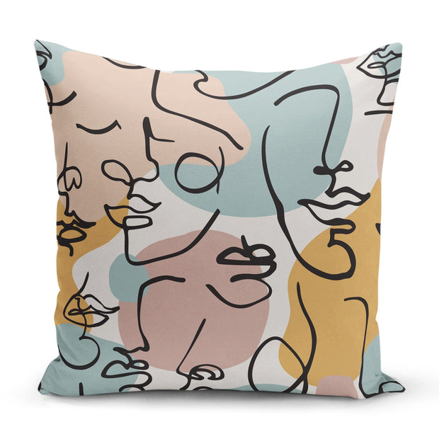 Set di 4 federe per cuscini decorativi Melo RKYK23 Multicolore, 43 x 43 cm (3)