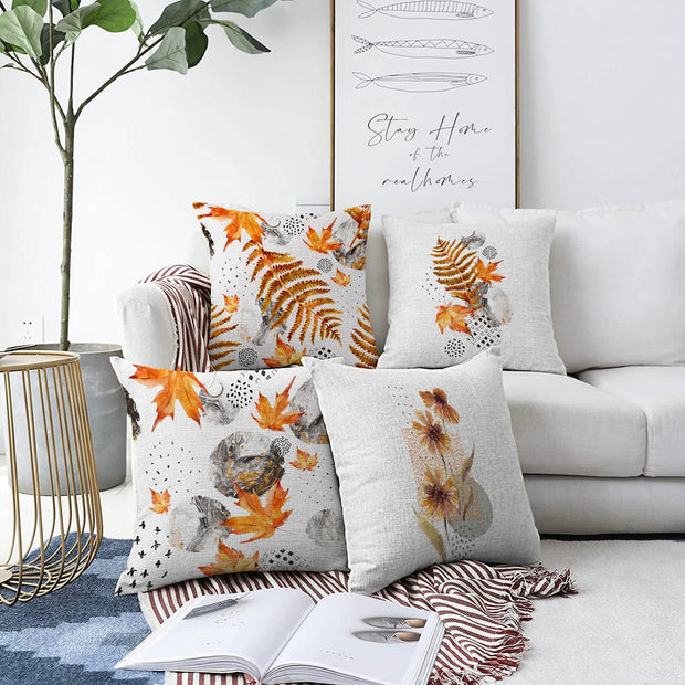 Set di 4 federe per cuscini decorativi Mete RKYK189 Multicolore, 43 x 43 cm