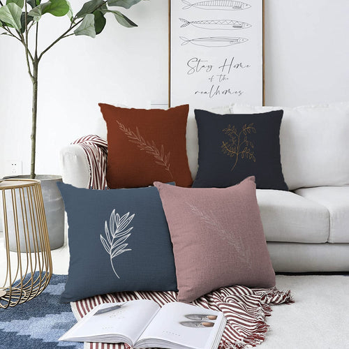 Set di 4 federe per cuscini decorativi Mete RKYK419 Multicolore, 43 x 43 cm