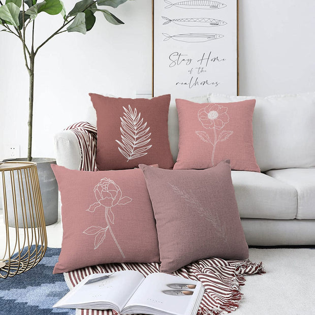 Set di 4 federe per cuscini decorativi Mete RKYK421 Multicolore, 43 x 43 cm