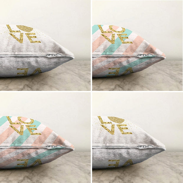 Set di 4 federe per cuscini decorativi Mete RKYK424 Multicolore, 43 x 43 cm (1)