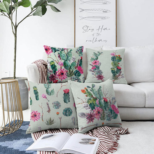 Set di 4 federe per cuscini decorativi Mete RKYK427 Multicolore, 43 x 43 cm