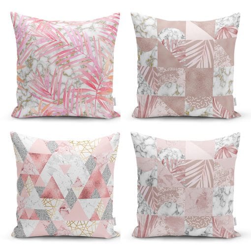 Set di 4 federe per cuscini decorativi Metin RKYK53 Multicolore, 43 x 43 cm