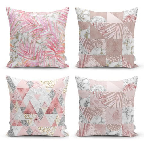 Set di 4 federe per cuscini decorativi Metin RKYK53 Multicolore, 43 x 43 cm