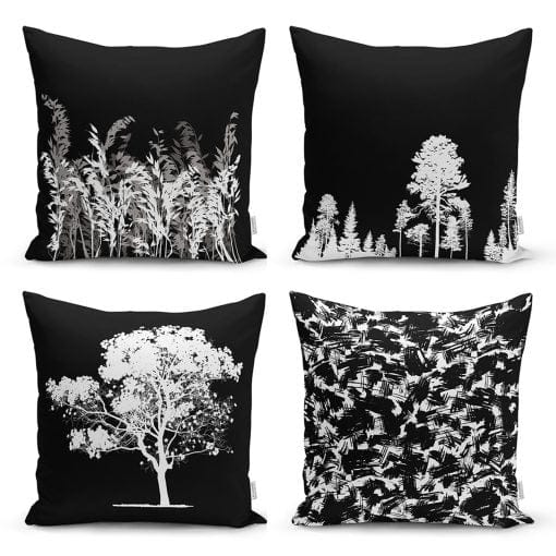 Set di 4 federe per cuscini decorativi Miran RKYK41 Multicolore, 43 x 43 cm