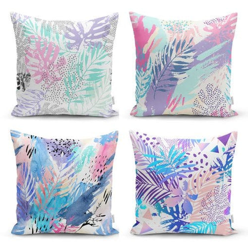 Set di 4 federe per cuscini decorativi Miran RKYK42 Multicolore, 43 x 43 cm