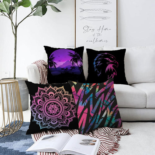 Set di 4 federe per cuscini decorativi Murat RKYK214 Multicolore, 43 x 43 cm