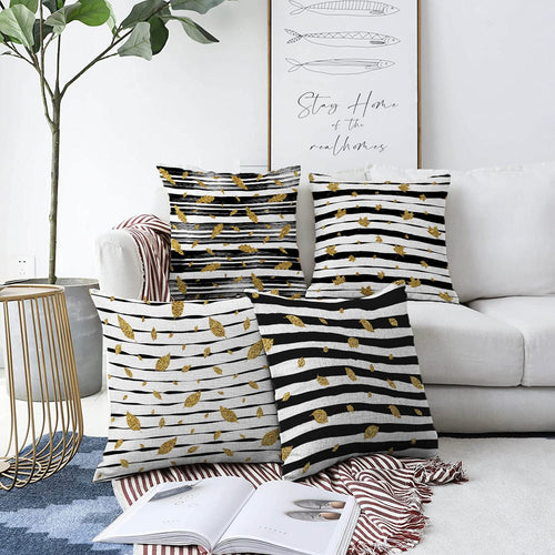 Set di 4 federe per cuscini decorativi Nuray RKYK266 Multicolore, 43 x 43 cm