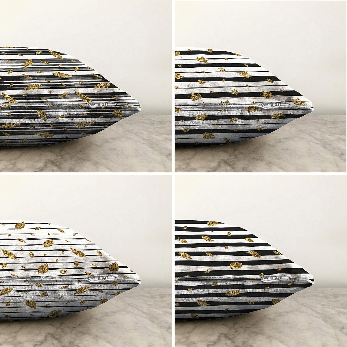 Set di 4 federe per cuscini decorativi Nuray RKYK266 Multicolore, 43 x 43 cm (1)