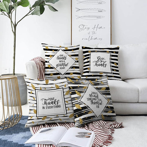 Set di 4 federe per cuscini decorativi Nuray RKYK267 Multicolore, 43 x 43 cm