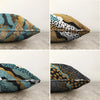 Set di 4 federe per cuscini decorativi Nuray RKYK268 Multicolore, 43 x 43 cm (1)