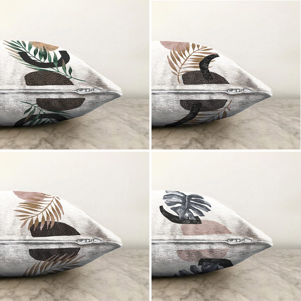 Set di 4 federe per cuscini decorativi Onur RKYK199 Multicolore, 43 x 43 cm (1)
