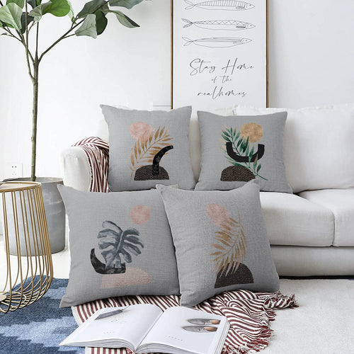 Set di 4 federe per cuscini decorativi Onur RKYK200 Multicolore, 43 x 43 cm