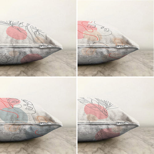 Set di 4 federe per cuscini decorativi Onur RKYK203 Multicolore, 43 x 43 cm (1)