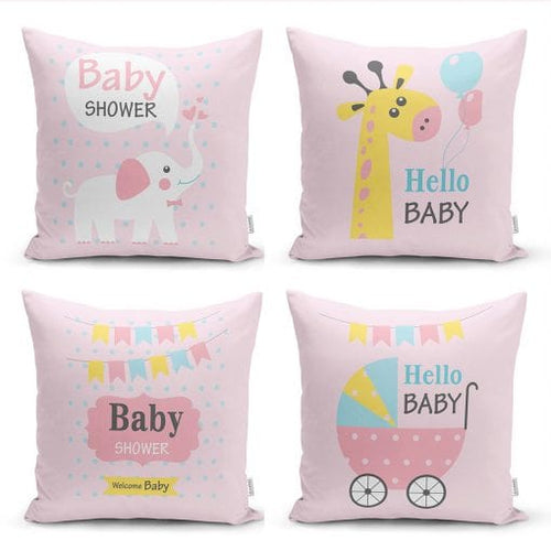 Set di 4 federe per cuscini decorativi per bambini Sultan RKYK101 Multicolore, 43 x 43 cm