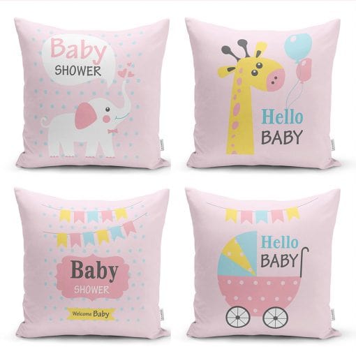 Set di 4 federe per cuscini decorativi per bambini Sultan RKYK101 Multicolore, 43 x 43 cm