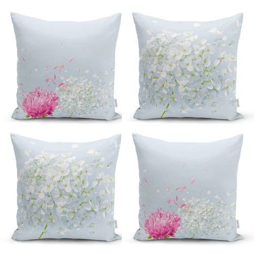 Set di 4 federe per cuscini decorativi Reyan RKYK35 Multicolore, 43 x 43 cm