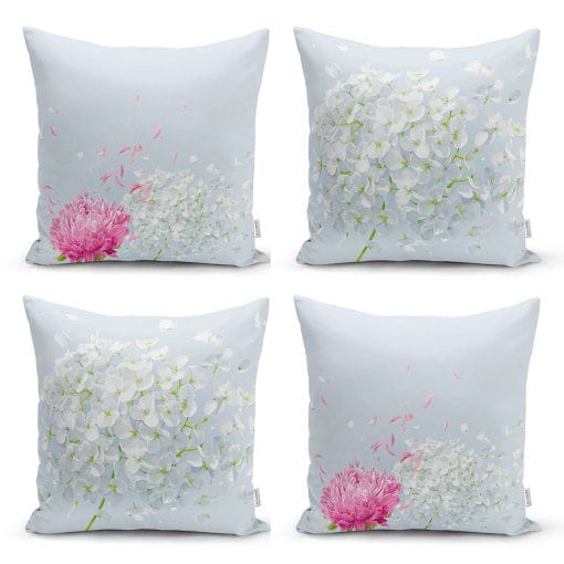 Set di 4 federe per cuscini decorativi Reyan RKYK35 Multicolore, 43 x 43 cm