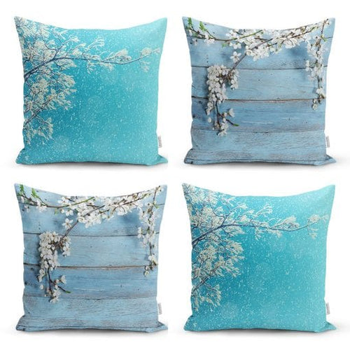 Set di 4 federe per cuscini decorativi Reyan RKYK36 Multicolore, 43 x 43 cm