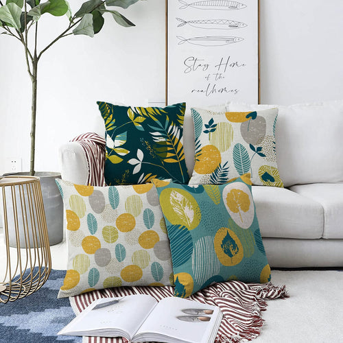 Set di 4 federe per cuscini decorativi Seher RKYK301 Multicolore, 43 x 43 cm