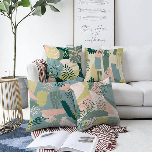 Set di 4 federe per cuscini decorativi Seher RKYK303 Multicolore, 43 x 43 cm