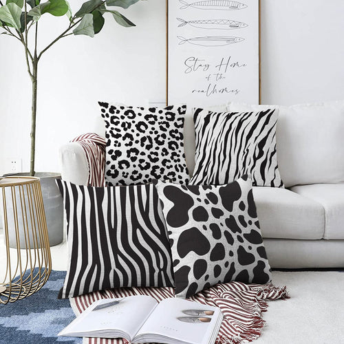 Set di 4 federe per cuscini decorativi Serap RKYK271 Multicolore, 43 x 43 cm