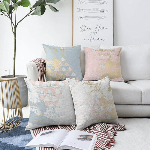 Set di 4 federe per cuscini decorativi Serap RKYK274 Multicolore, 43 x 43 cm