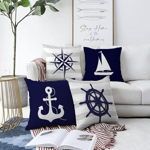 Set di 4 federe per cuscini decorativi Serap RKYK275 Multicolore, 43 x 43 cm