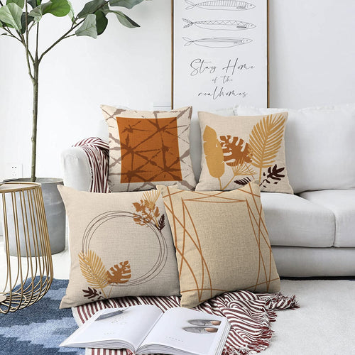 Set di 4 federe per cuscini decorativi Serenay RKYK18 Multicolore, 43 x 43 cm