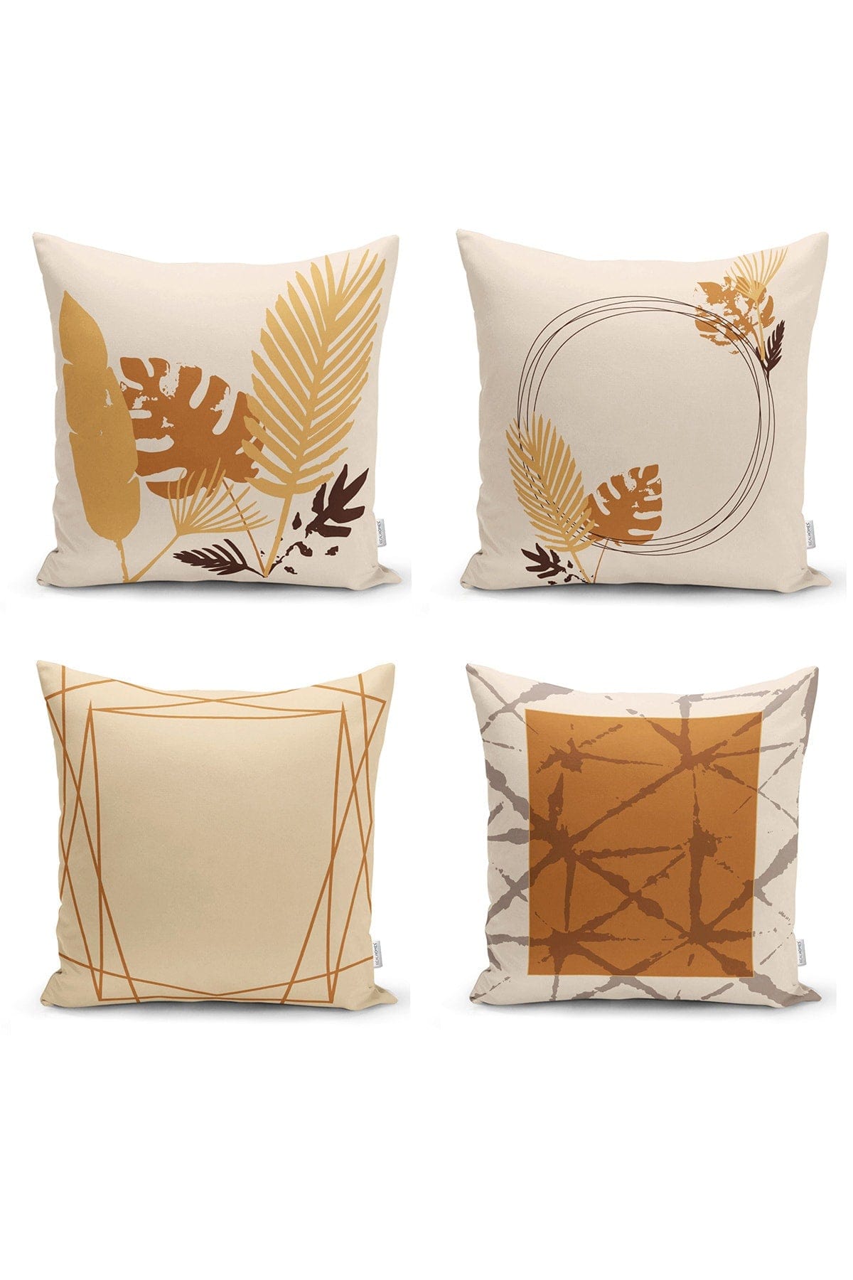 Set di 4 federe per cuscini decorativi Serenay RKYK18 Multicolore, 43 x 43 cm (2)