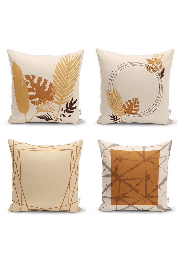 Set di 4 federe per cuscini decorativi Serenay RKYK18 Multicolore, 43 x 43 cm (2)