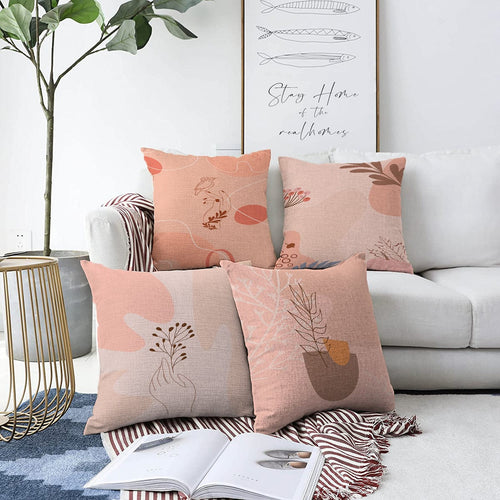 Set di 4 federe per cuscini decorativi Sonil RKYK284 Multicolore, 43 x 43 cm
