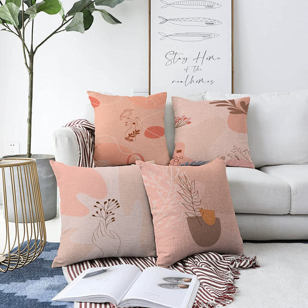 Set di 4 federe per cuscini decorativi Sonil RKYK284 Multicolore, 43 x 43 cm
