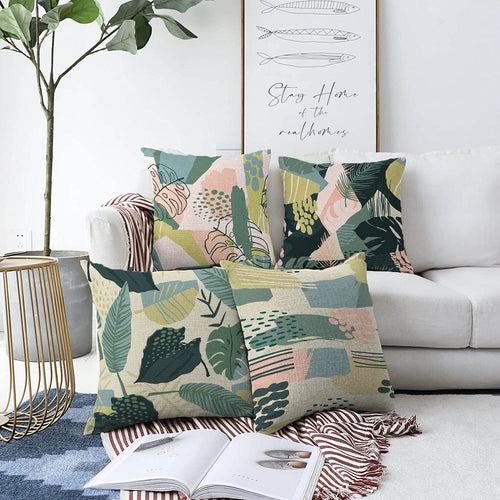 Set di 4 federe per cuscini decorativi Sonil RKYK286 Multicolore, 43 x 43 cm