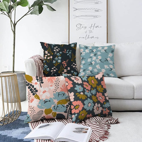 Set di 4 federe per cuscini decorativi Sonil RKYK288 Multicolore, 43 x 43 cm