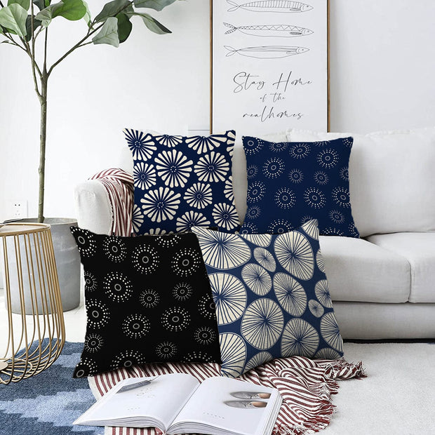 Set di 4 federe per cuscini decorativi Sonil RKYK289 Multicolore, 43 x 43 cm
