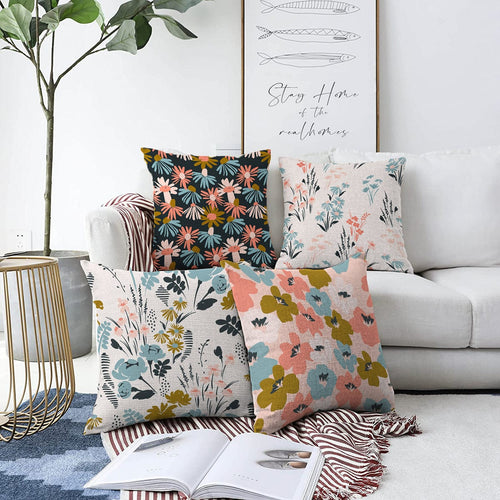 Set di 4 federe per cuscini decorativi Sonil RKYK290 Multicolore, 43 x 43 cm