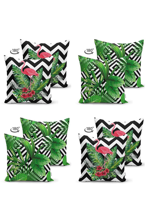 Set di 4 federe per cuscini decorativi Suet RKYK442 Multicolore, 43 x 43 cm (1)