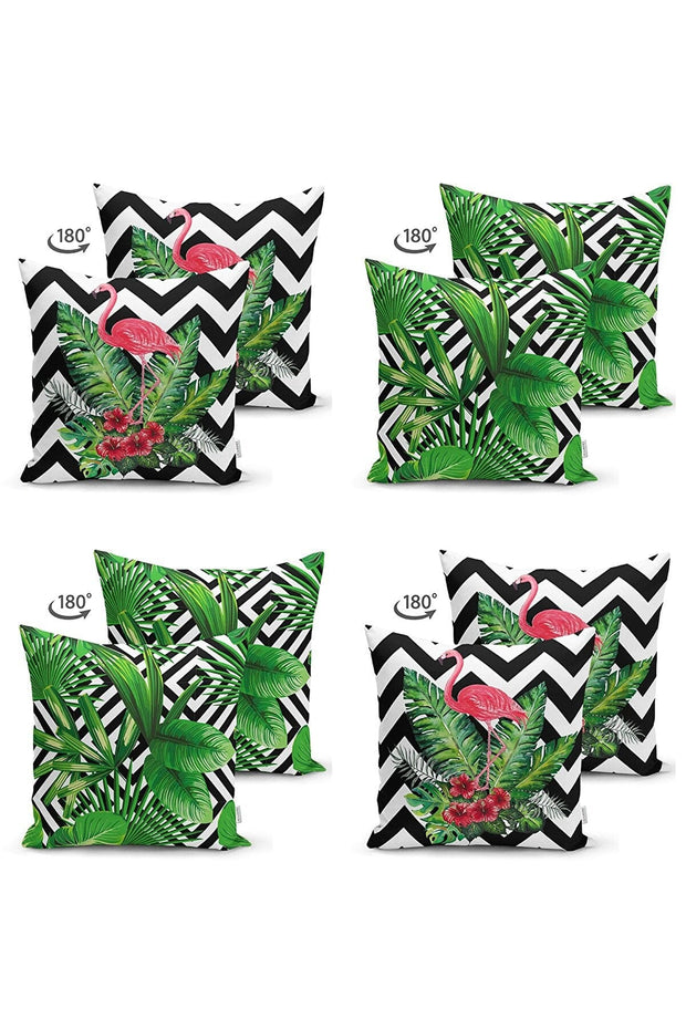 Set di 4 federe per cuscini decorativi Suet RKYK442 Multicolore, 43 x 43 cm (1)
