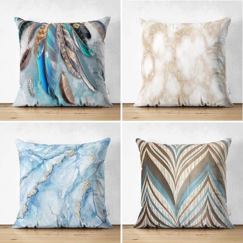 Set di 4 federe per cuscini decorativi Suet RKYK444 Multicolore, 43 x 43 cm